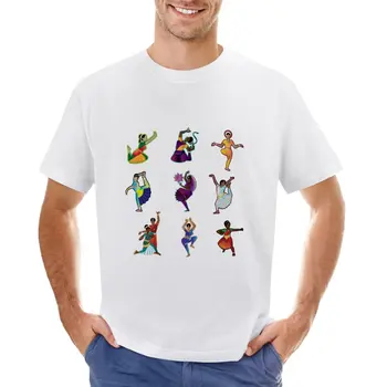 Бхаратанатьям: классические индийские танцоры Номер 1, футболки, однотонные футболки, футболки с графическим рисунком, мужские футболки с графическим рисунком