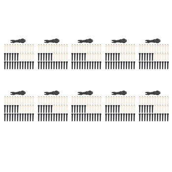 360 Штук Мостовых Штифтов Для Акустической Гитары Белого И Черного Цветов С 1 Штукой Съемника Мостовых Штифтов Для Гитары