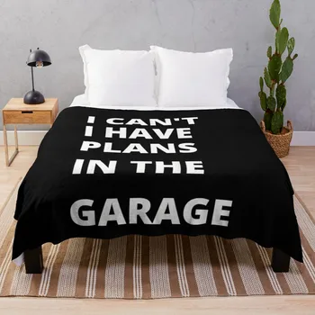 Я НЕ могу, у меня планы в гараже, флисовое одеяло с забавной надписью для дивана, пригодное для носки на молнии