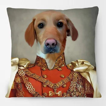 Чехлы для подушек с портретами домашних собак, Плакаты с изображением короля и королевы, декоративные наволочки для подушек