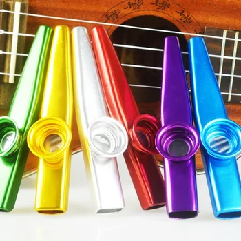 Металлическая губная гармоника Kazoo, флейта, подарок для детской вечеринки, детский музыкальный инструмент