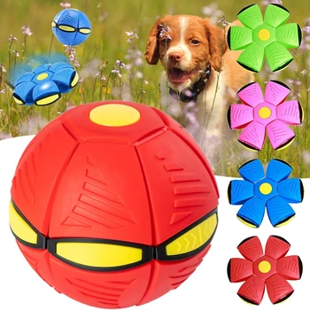 Игрушки Для Собак Летающая Тарелка Волшебный Шар Деформационный Бросок НЛО Игры С Мячом Интерактивные Метания На Открытом Воздухе Спортивные Аксессуары Для Дрессировки Собак
