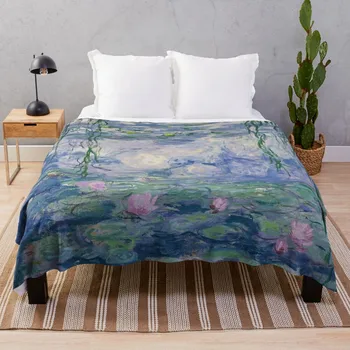 Покрывало с водяными лилиями для декоративного диванного одеяла