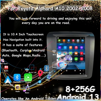 Для Toyota Alphard A10 2002-2008 Автомобильный радиоприемник Мультимедиа Android 1din без 2din С экраном Bluetooth Carplay Автомобильная стереосистема