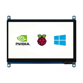 Raspberry Pie 7-дюймовый QLED-дисплей с квантовыми точками, емкостный сенсорный, 1024 × 600, панель из закаленного стекла G + G, поддержка различных систем