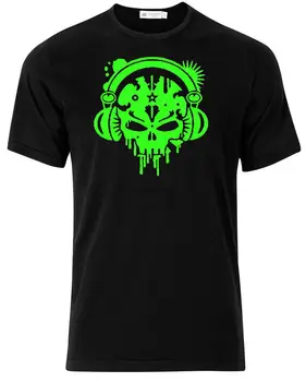 Музыка Rock Skull w. Наушники, классическая футболка с рисунком