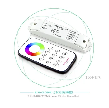 Самые продаваемые продукты T8 + R3M-c584, 4 зоны, 3-канальный настенный RGB-контроллер