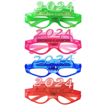 Светодиодные очки для вечеринки С подсветкой Светодиодные солнцезащитные очки для вечеринки для фестиваля Новогодние принадлежности для вечеринок Со светодиодной подсветкой Рождественские очки
