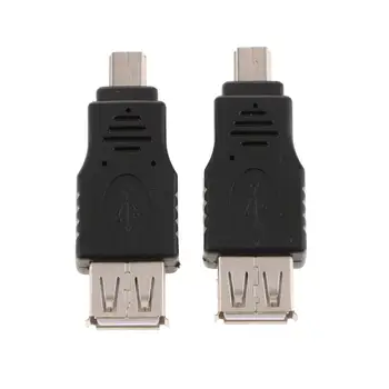 2 шт. Автомобильные мини-адаптеры USB2.0 между мужчинами и женщинами Разъемы для преобразования аудио в MP3