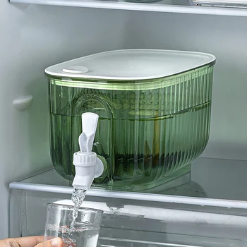 4Л Холодильник Холодный Чайник с Краном Прозрачный Контейнер Для Холодных Напитков Большой Емкости Герметичная Посуда для Домашней Вечеринки