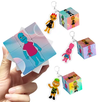 Детский мультфильм Disney Elemental Кубик Рубика третьего уровня Кавайный Кулон Подарки для Именинников Игрушки для вечеринок