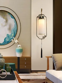 настенный светильник Nordic living room устанавливает светодиодный настенный светильник с выключателем белого пояса wall led light для спальни