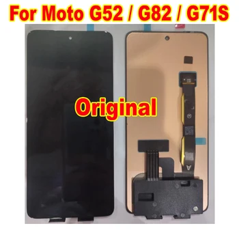 6,6“Оригинал Для Motorola Moto G71S G52 G82 AMOLED ЖК-дисплей Сенсорная Панель Экран Дигитайзер В Сборе Датчик Мобильного Pantalla