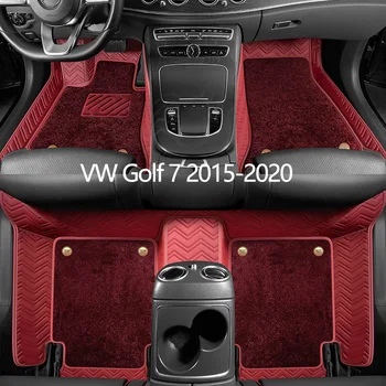Изготовленные На Заказ Кожаные Автомобильные Коврики Для VW Golf 7 2015 2016 2017 2018 2019 2020 Автомобильные Ковровые Покрытия Аксессуары Для Интерьера