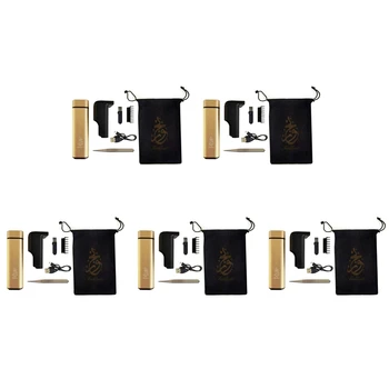 5 комплектов USB-курильницы для благовоний, Портативный Электрический Ароматический диффузор Bakhoor, Мини-Арабский Держатель для благовоний, мусульманский Золотой