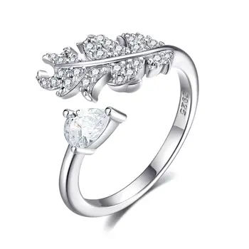 Новое Открытое кольцо из серебра 925 пробы - это роскошное женское кольцо крупного бренда в Европейском и американском стиле дизайна обручальных колец