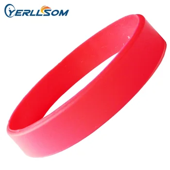 YERLLSOM 300 шт./лот, высококачественная тарелка высотой 12 мм, твердые красные Резиновые Силиконовые браслеты для мероприятий Y061107