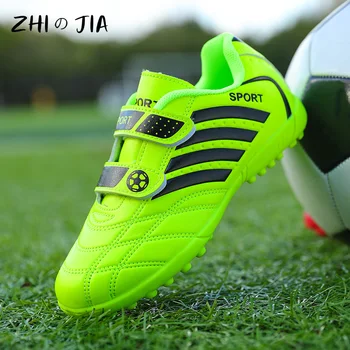 Детская футбольная обувь с застежкой-петлей для тренировок на траве Футбольные бутсы Профессиональные нескользящие легкие кроссовки