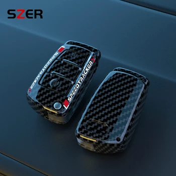 АБС+углеродного автомобиль флип ключ чехол Shell для Audi А1, А3 8л 8П А4 А5 А6 А7 В6 В7 С5 С6 4Ф В3 В5 В7 В8 ТТ С3 С4 С6 РС аксессуары
