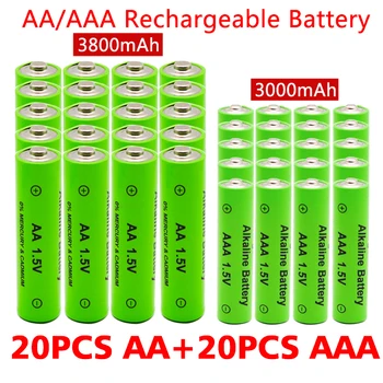 AA + AAA аккумуляторная батарея AA 1.5V 3800mAh/1.5V AAA 3000mAh Щелочная батарея фонарик игрушки часы MP3-плеер замена Ni-Mh батареи