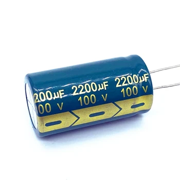1 шт./лот алюминиевый электролитический конденсатор 100 В 2200 мкФ размер 22*40 2200 МКФ 20%