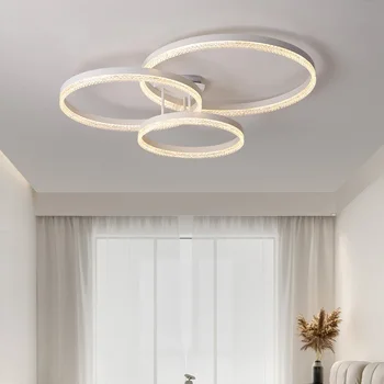 Минималистичные светодиодные люстры Circle Ring, Подвесная Главная лампа для гостиной, домашний декор для спальни, Потолочные подвесные светильники