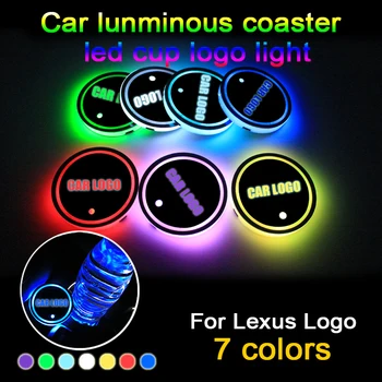 2ШТ Светодиодный Автомобильный Подстаканник Coaster Для Lexus logo Light Для gs300 is250 nx rx330 ct200h is250 rx300 ux rx350 Lx470 Аксессуары