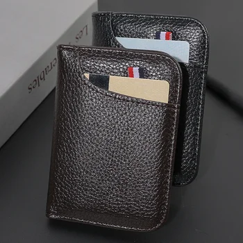 Новый мужской ультратонкий мягкий кошелек из искусственной кожи, держатель для карт, мужской мини-секционный кошелек, модная сумка для карт, сумка для кредитных карт