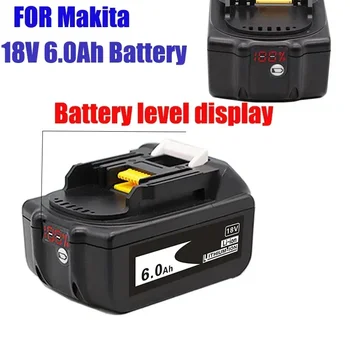 18V 6.0Ah Литий-ионная аккумуляторная батарея Для электроинструмента Makita 18 v Батареи BL1840 BL1850 BL1830 BL1860B