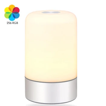 Прикроватная лампа, сенсорный светильник с регулируемой яркостью, новинка, детский светодиодный ночник с 256 цветами RGB, украшение атмосферы стола