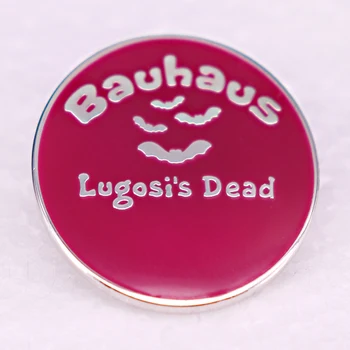 Булавка Bauuhaus Bats Lugosiis с мертвой эмалью, броши в стиле готический рок, металлические значки, шляпные украшения, предметы коллекционирования