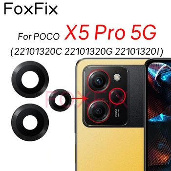 Замена Стеклянного Объектива Задней камеры Xiaomi Poco X5 Pro 5G С клейкой наклейкой 22101320G 22101320I 22101320C