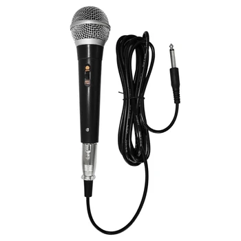 Караоке-Микрофон Ручной Профессиональный Проводной Динамический Микрофон Clear Voice Mic для Исполнения Вокальной Музыки в Караоке