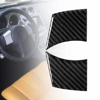 2шт Практичная Крышка кнопки рулевого колеса с защитой от царапин, Наклейка для украшения рамы из углеродного волокна для Nissan 350Z