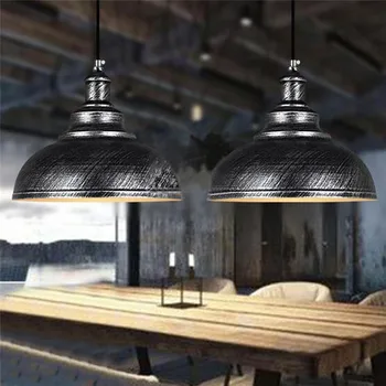 Подвесной светильник Столовая Кухонная лампа Китайские Железные Светильники Винтажный промышленный бар Простота Бронзовые Черные Серебряные светильники