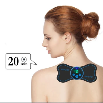 Портативный 10-интенсивный электрический мини-массаж шейного отдела позвоночника, вибрационный массажер для расслабления мышц, массажер для плеч и шеи, перезаряжаемый