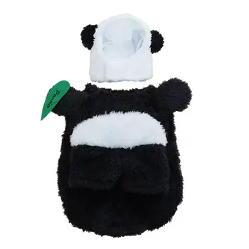 Головной убор панды для домашних животных, одежда для домашних животных, очаровательный комплект костюмов панды для домашних животных с утепленной теплой одеждой для Хэллоуина