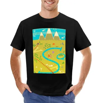 Футболка Font Mountains, новая версия футболки, мужские футболки, повседневные стильные