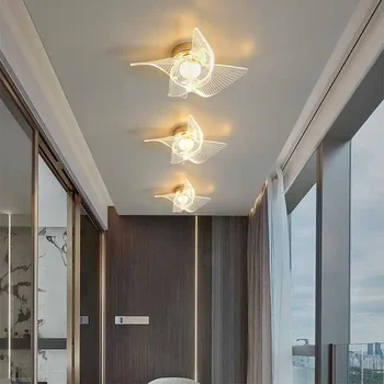 Светодиодный потолочный светильник Butterfly Aisle в скандинавском стиле, простое украшение дома, Гостиная, Спальня, Балкон, Гардеробная, Потолочные светильники, блеск