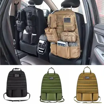 Автомобильный органайзер, сумка для хранения на спинке сиденья, многофункциональные камуфляжные подвесные сумки, нейлоновый автомобильный органайзер повышенной емкости для большинства автомобилей