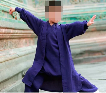 унисекс CUSTOMIZE11color 3 шт./компл. Льняные костюмы шаолиньских монахов кунг-фу, даосский халат, одежда тайцзи, униформа для боевых искусств, синий/зеленый