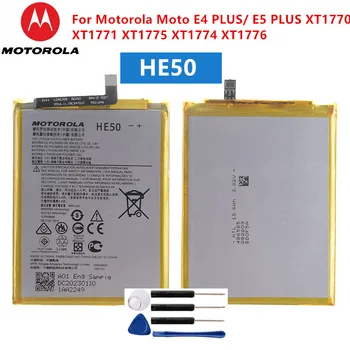 Motorola Оригинальный Аккумулятор HE50 5000 мАч Аккумулятор Для Moto E4 PLUS/E5 PLUS XT1770 XT1771 XT1775 XT1774 XT1776 + Инструменты