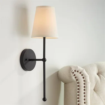 Американский простой настенный светильник, латунная прикроватная лампа для спальни, современный скандинавский фоновый светильник для гостиной, туалетное зеркало, головной светильник