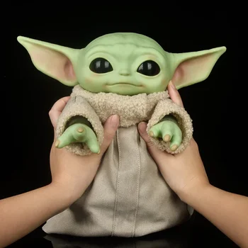 Звездные Войны 28 см ПВХ Фигурка Йоды Grogu Плюшевая Фигурка Игрушки Yoda Baby The Mandalorian Аниме Куклы Подарки Детские Игрушки Модель