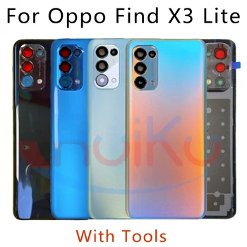 Новинка Для Oppo Find X3 lite Задняя Панель Задней крышки Аккумуляторной батареи Корпус Задней Двери Чехол Для Запасных Частей find x3 lite