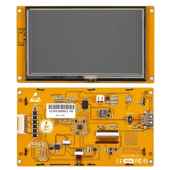 5-дюймовый интеллектуальный ЖК-модуль HMI, TFT-дисплей, сенсорный экран с бесплатным программным обеспечением GUI, простота в эксплуатации, поддержка любого MCU