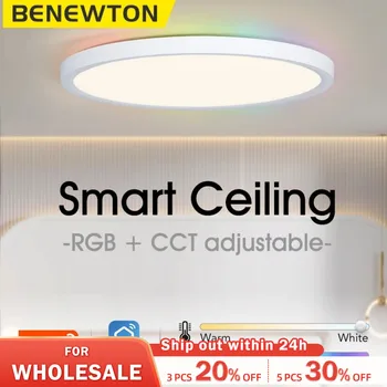 Потолочный светильник BENEWTON TUYA Room Decor Led Light RGB Приложение для голосового управления Alexa Google Smart Lamp для дома