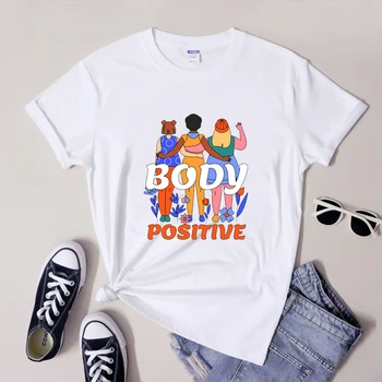 Бодипозитивная графическая футболка Модные женщины Любят себя, Вдохновляющие топы, феминистская футболка All Bodies Are Good Bodies