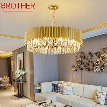 BROTHER Люстра Светильники Роскошные Золотые Подвесные Светильники Postmodern Home LED для Гостиной Столовой