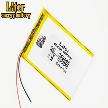 3,7 В 3200 мАч 356595 Литий-Полимерная LiPo Аккумуляторная Батарея ионные элементы для Mp3 Mp4 Mp5 DIY PAD DVD